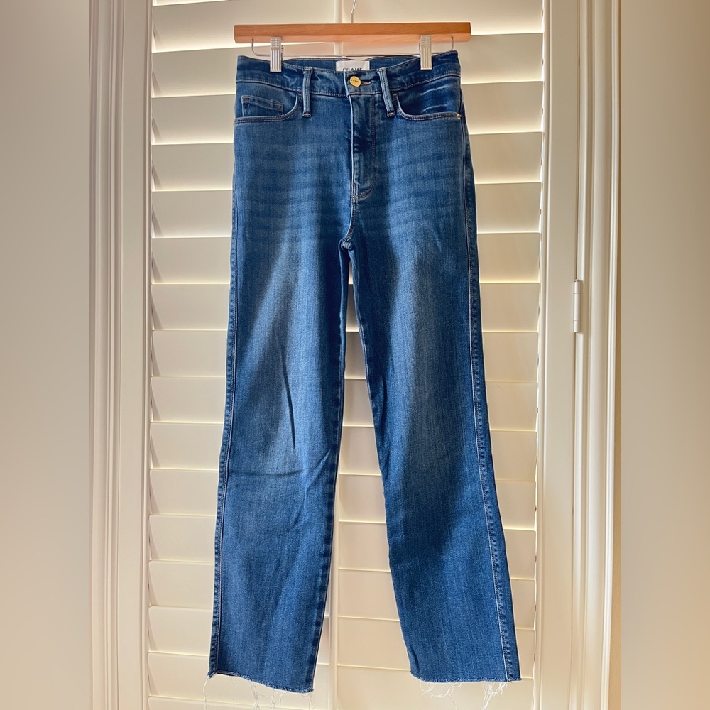 FRAME DENIM Straight-Leg Ankle Jeans